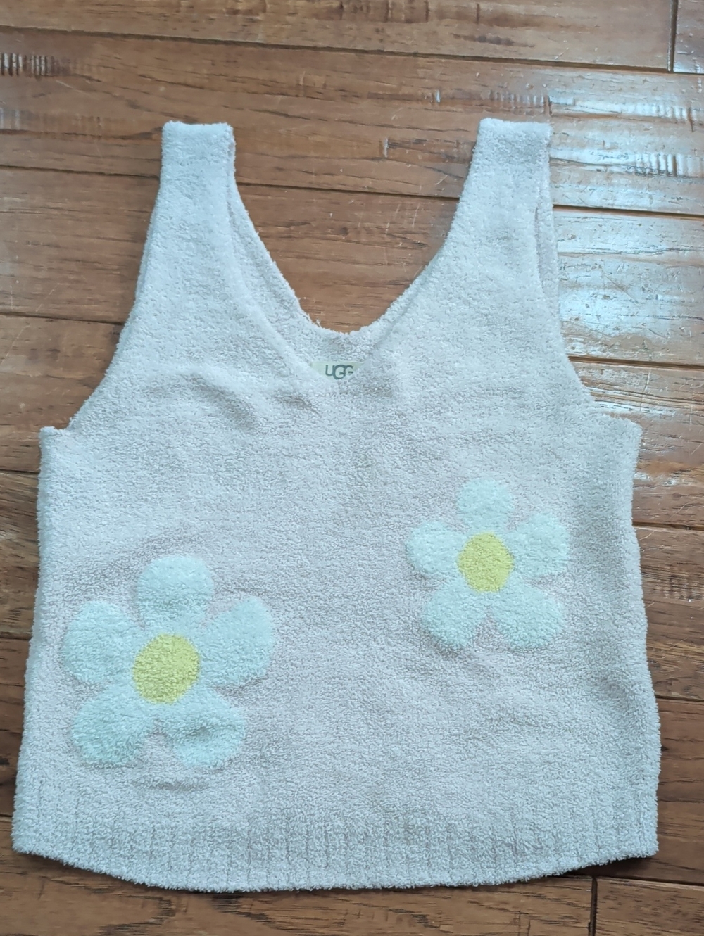 UGG Pastel Pink Terry Tank with Daisy Floral Motif